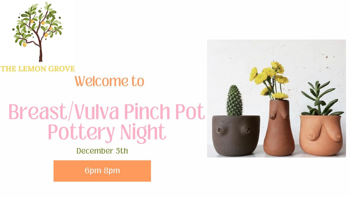 Breast & Vulva Pinch Pot Pottery with Pottery with a Purpose