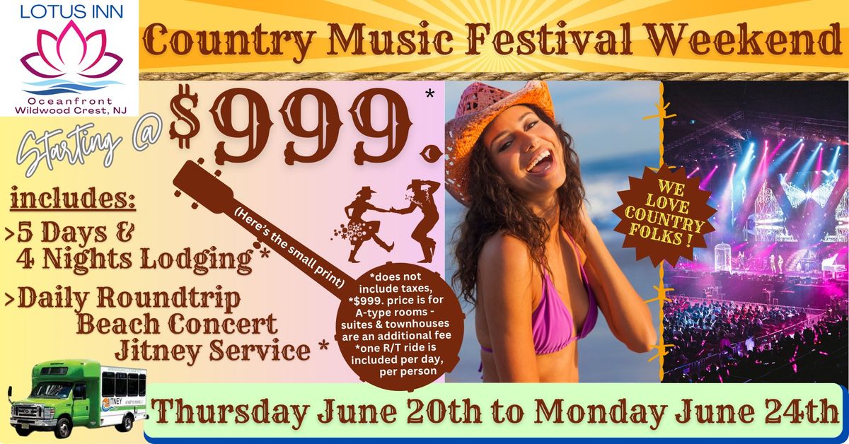 Country Music Festival Weekend Lodging Special