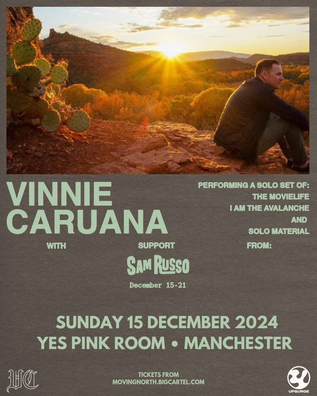 Vinnie Caruana - YES Pink Room, Manchester - Sunday 15 December 2024