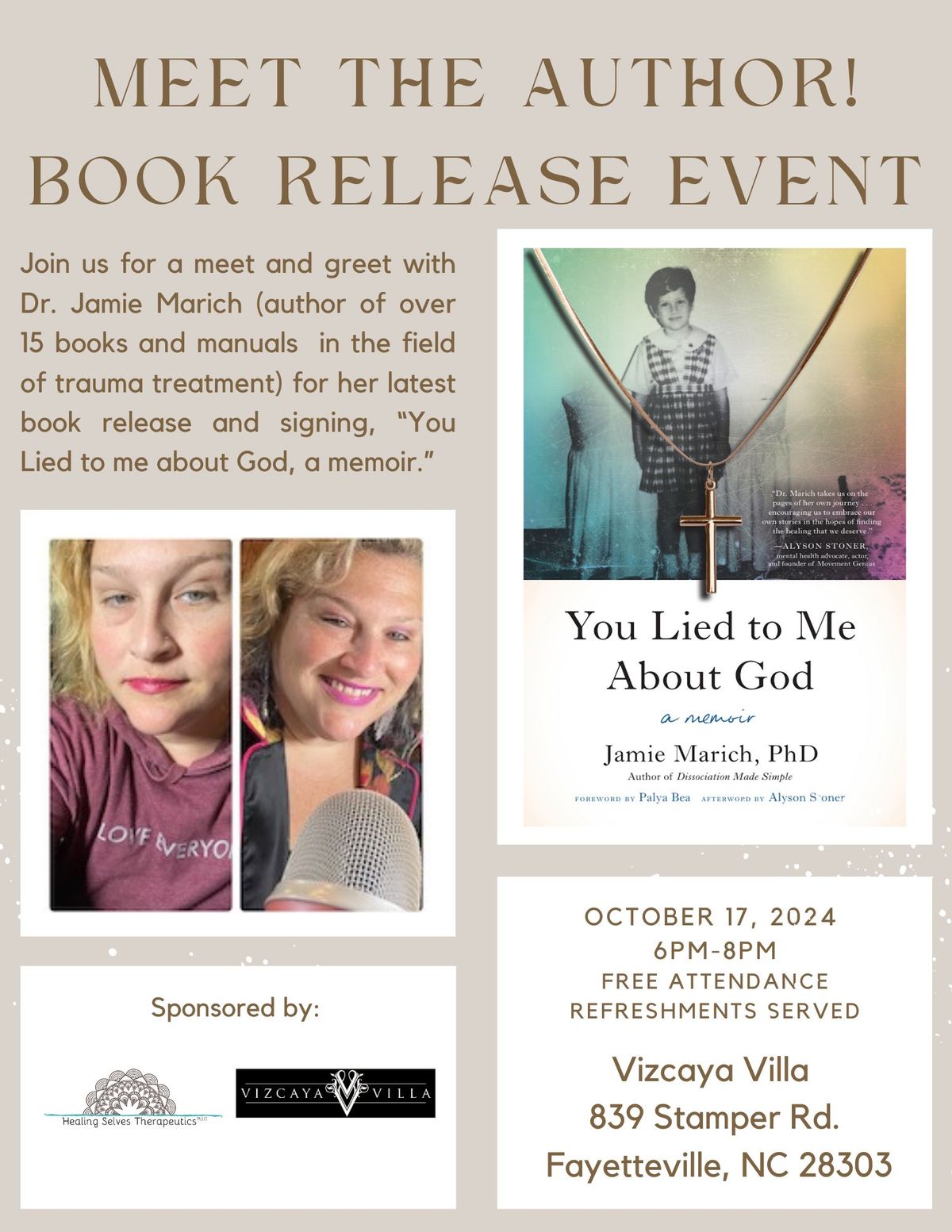 Meet The Author! Book Release Event with Dr. Jamie Marich!