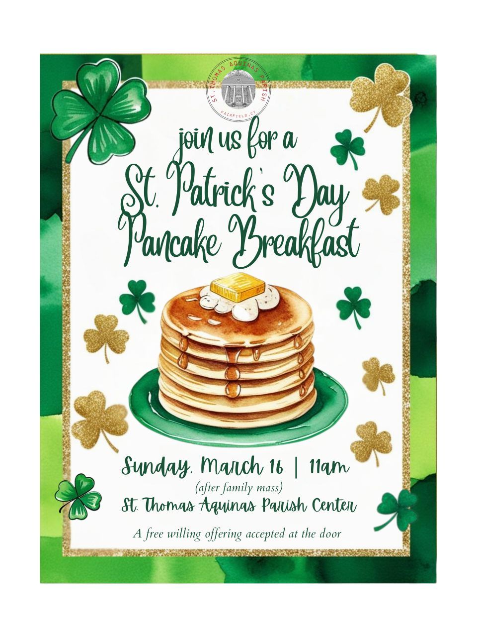 St. Patrick Day Pancake Breakfast 