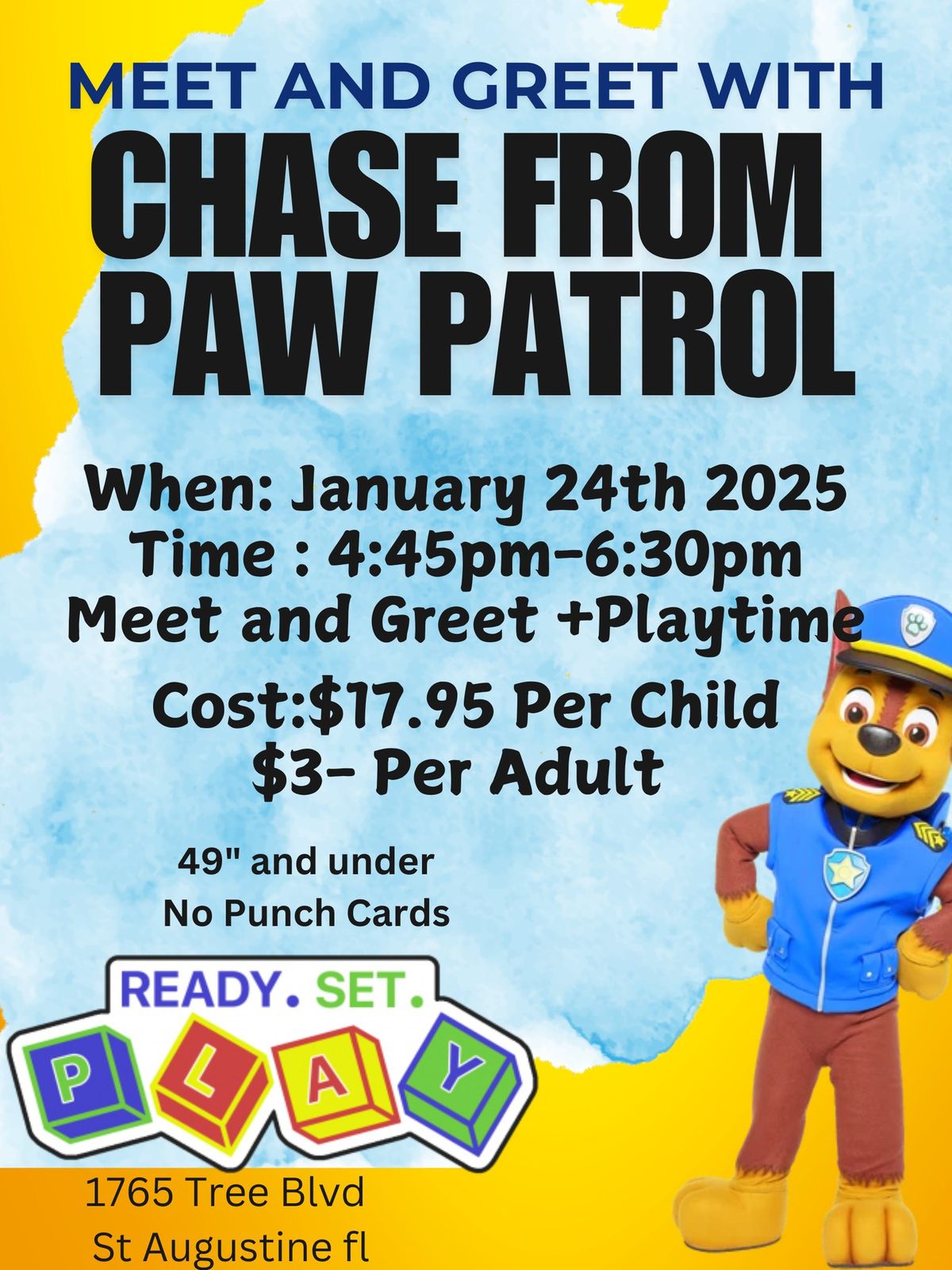 Meet And Greet With Your Favorite Pup Chase!