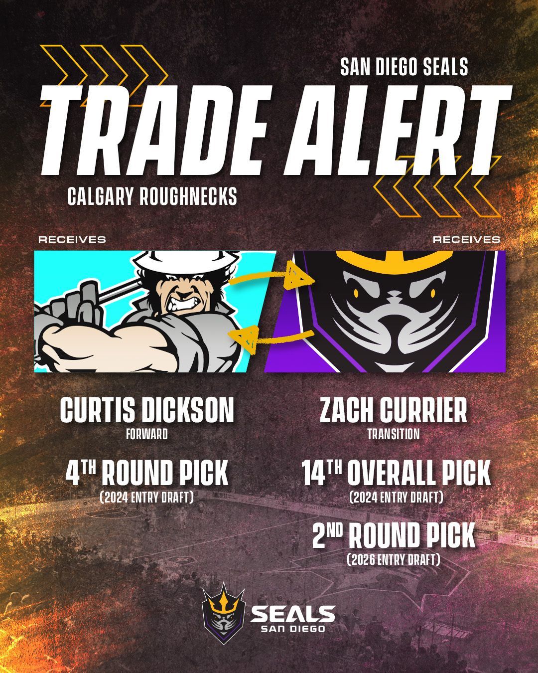 San Diego Seals vs. Calgary Roughnecks