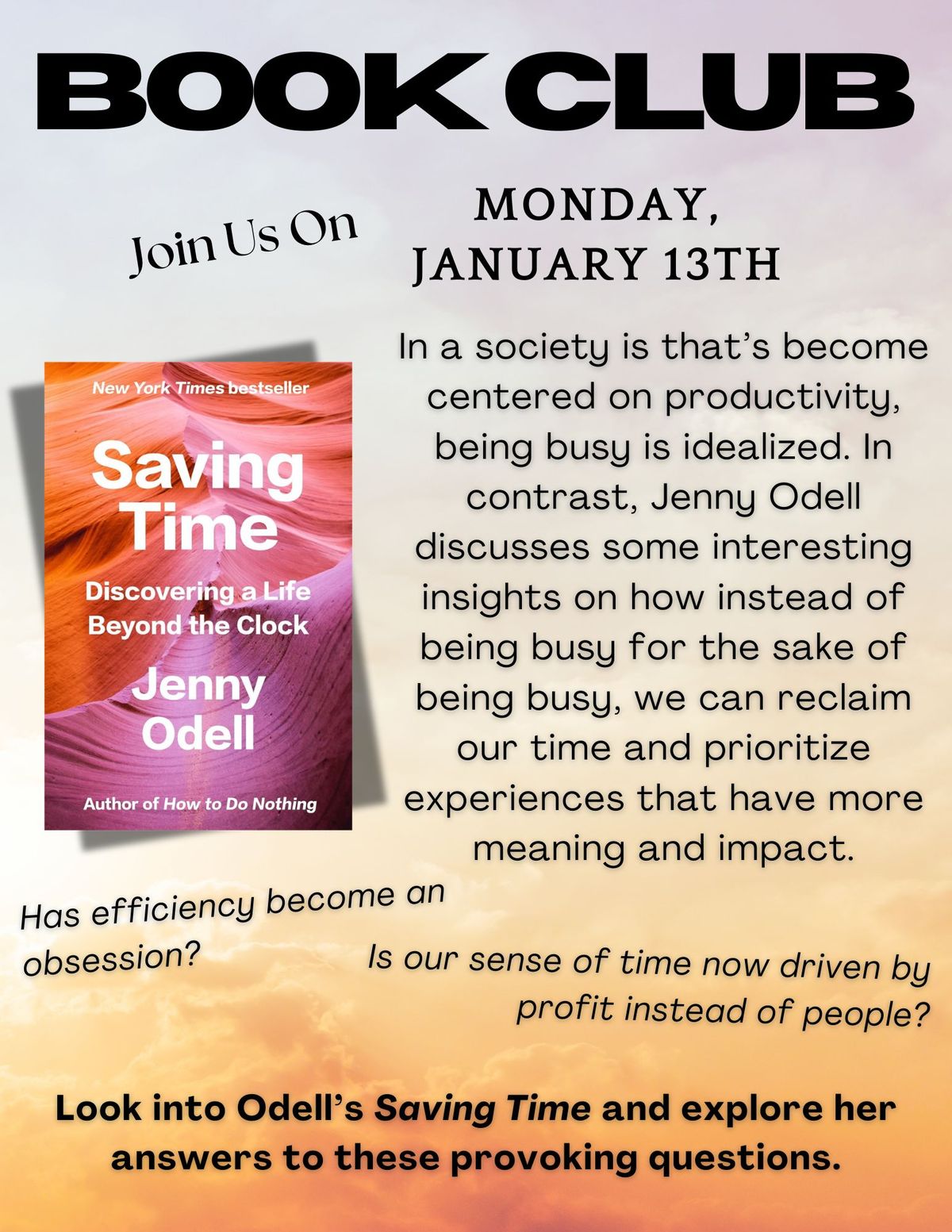 \ud83d\udcd6 Book Club - Saving Time\u23f3