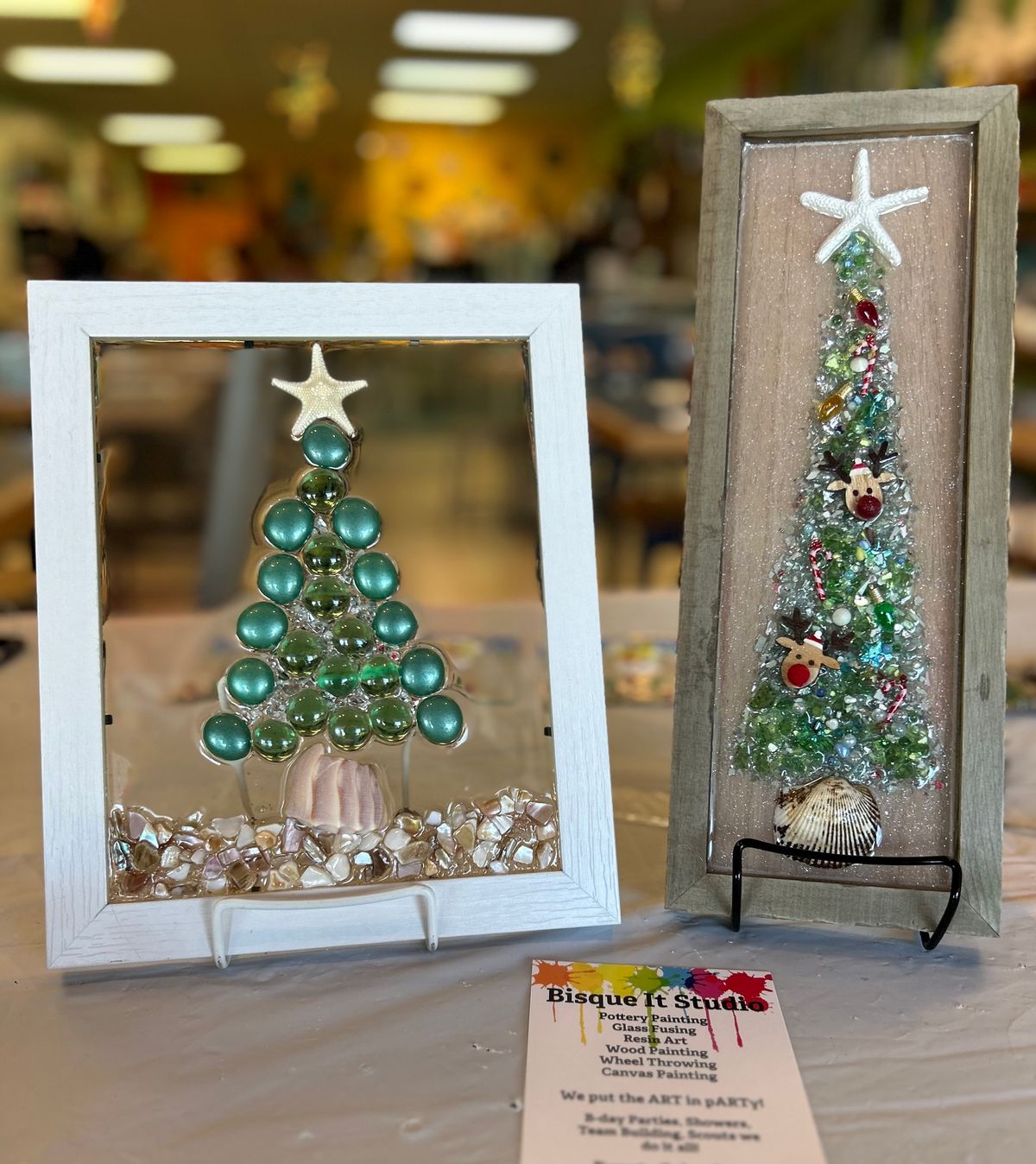 Resin Crushed Glass Christmas Tree