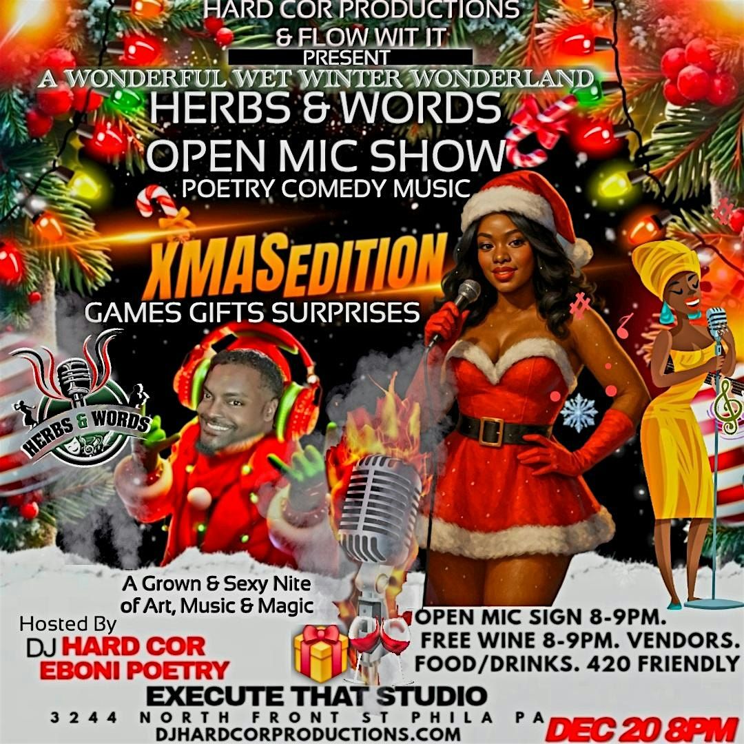HERBS & WORDS OPEN MIC SHOW HOLIDAY EDITION