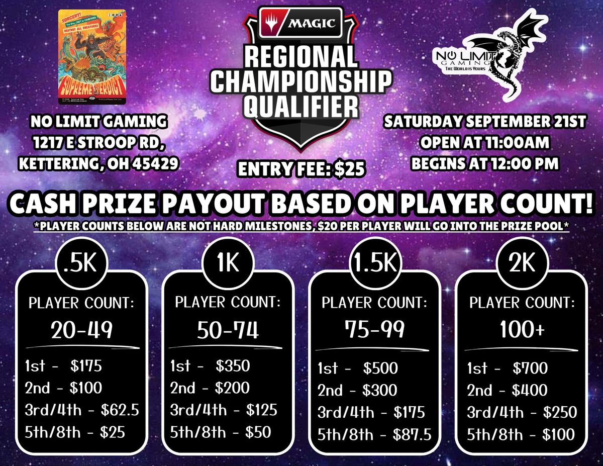 Magic the Gathering Modern RCQ $500-$2K Cash Tournament at NLG!