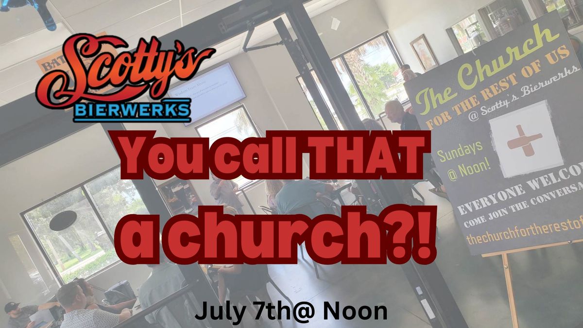 Next CRU Event:  "You call THAT a church?!"