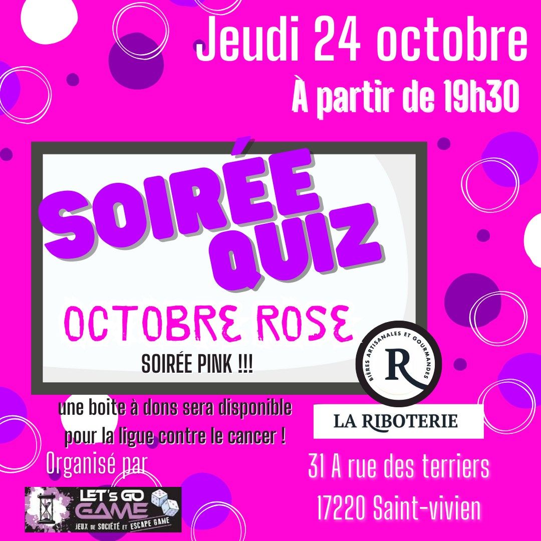 Soir\u00e9e Quiz PINK !