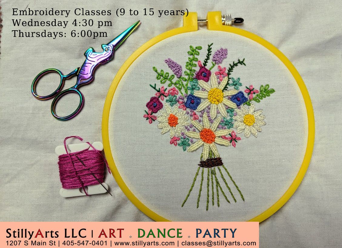 Embroidery classes (9 to 15 years)