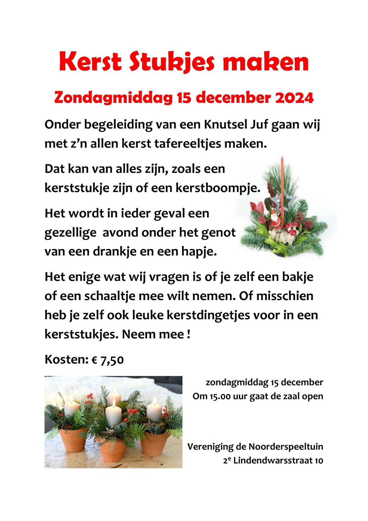 Kerst Stukjes maken