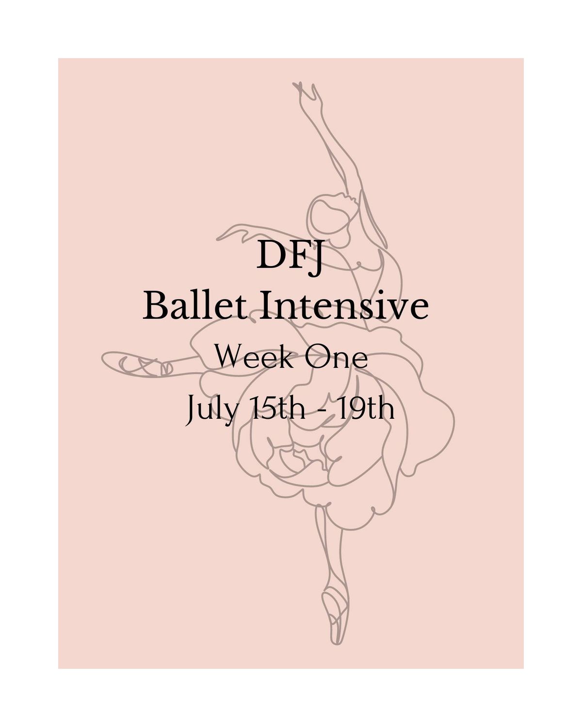 Dancing for Joy: Ballet Intensive: July 15-19 (week one)