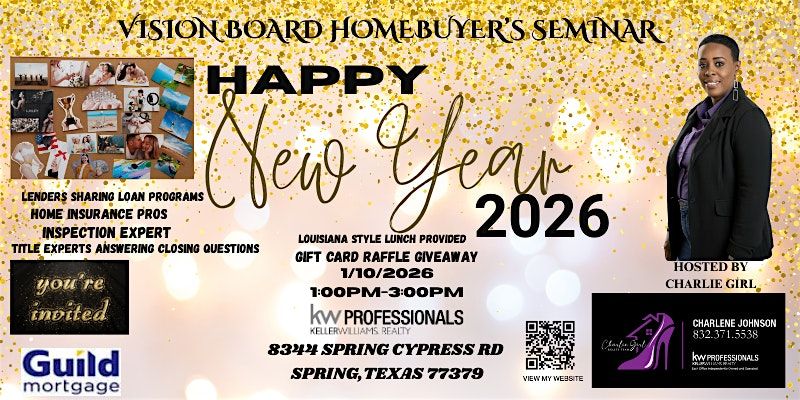 2026 VISION BOARD HOME BUYER'S  SEMINAR