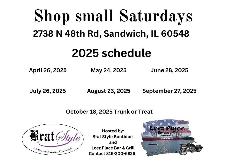 Shop Small Business Saturdays April through October