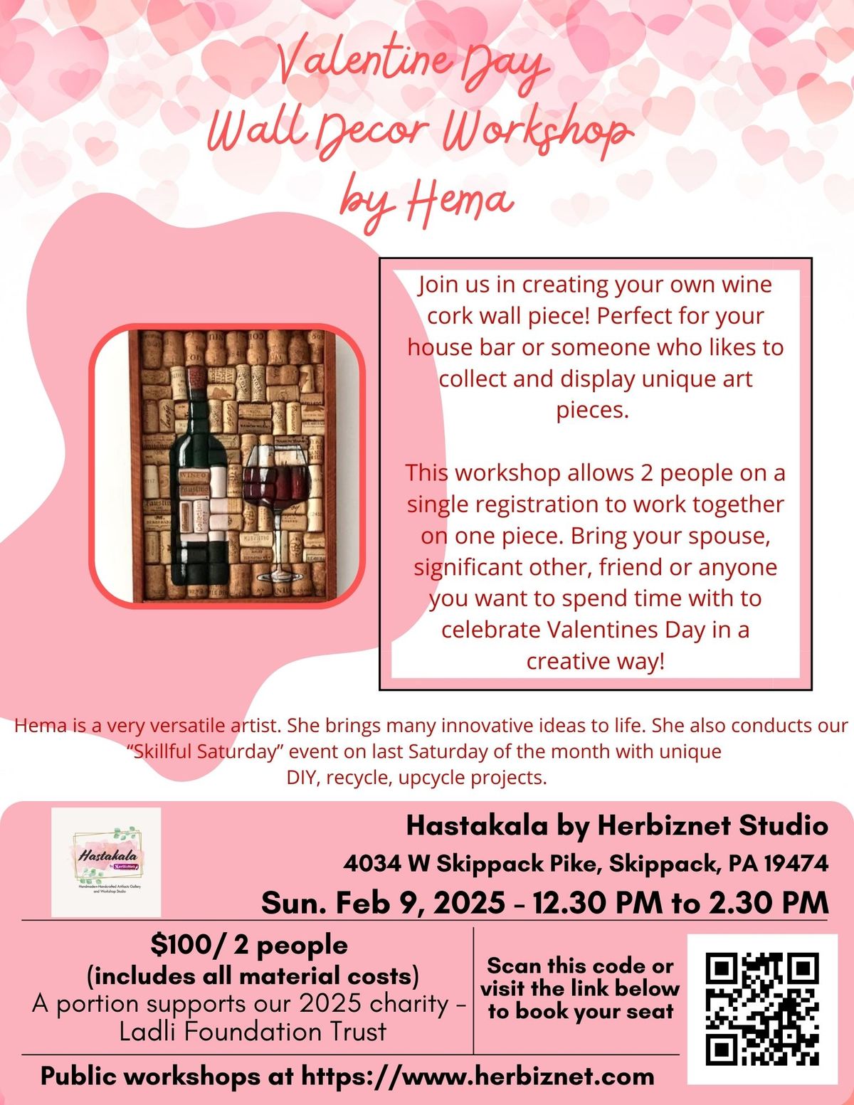 Valentine Day Wall Decor workshop (Reg. by Feb 5th)