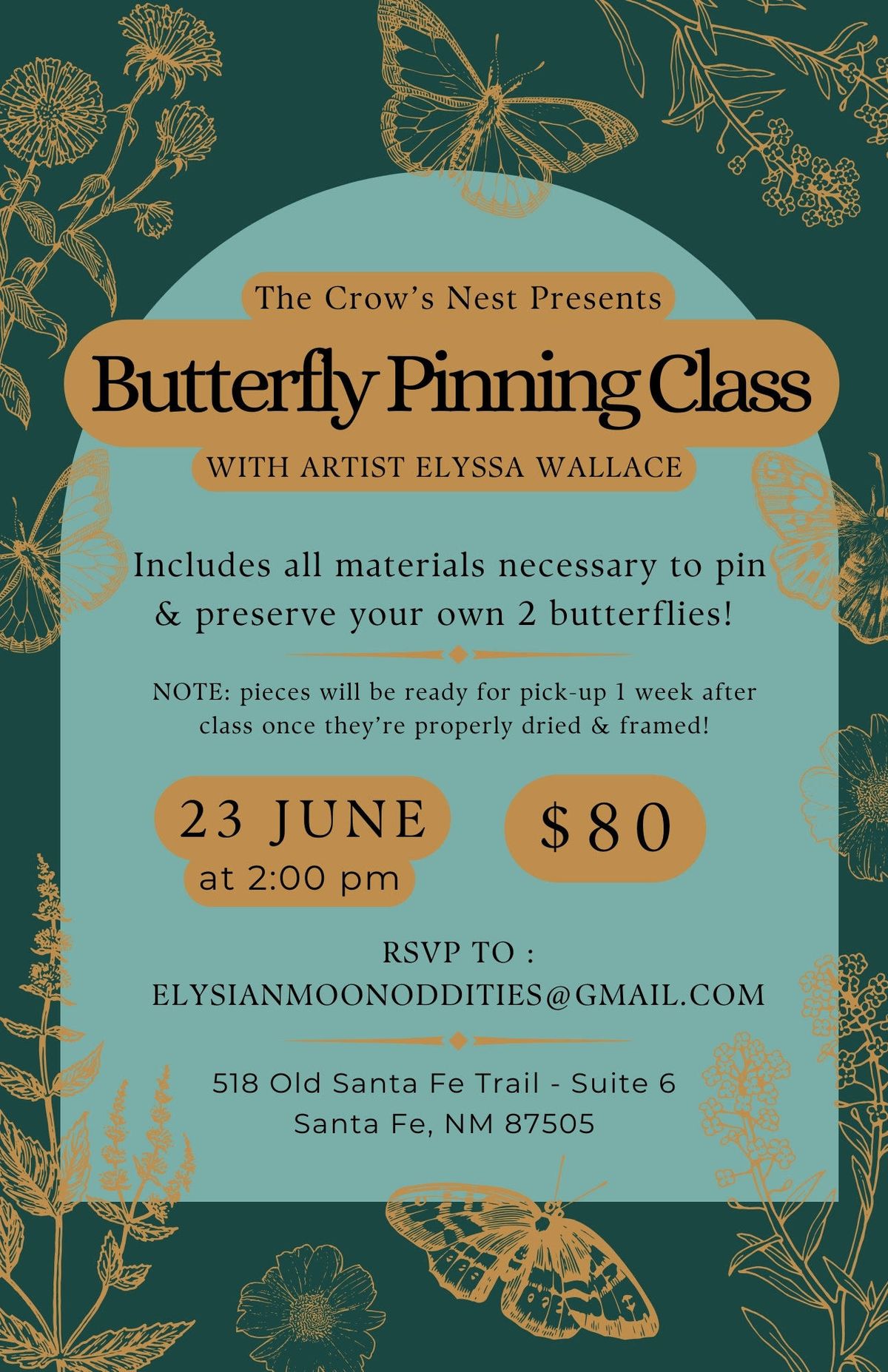 BUTTERFLY PINNING CLASS