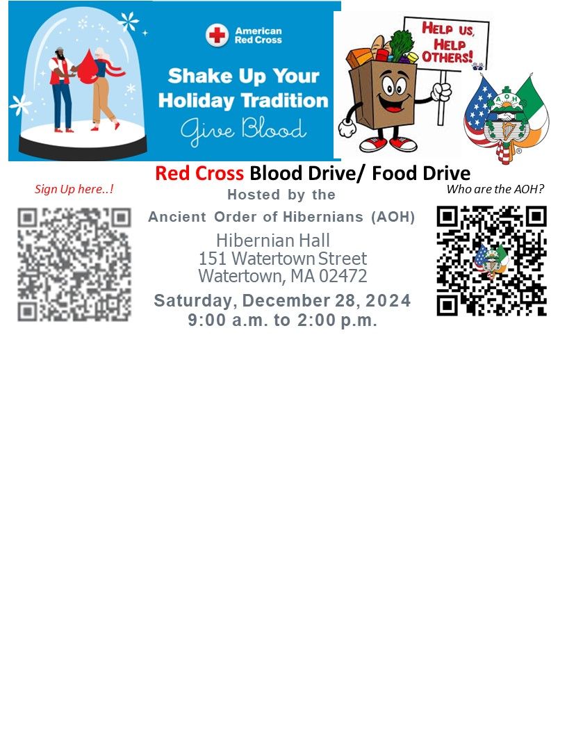 Red Cross Blood Drive \/ Canned Food Drive