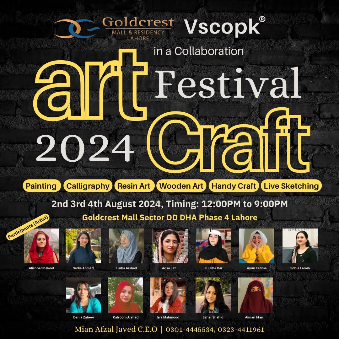 Arts and Crafts Festival 2024, Goldcrest Mall and Residency, Lahore, 2