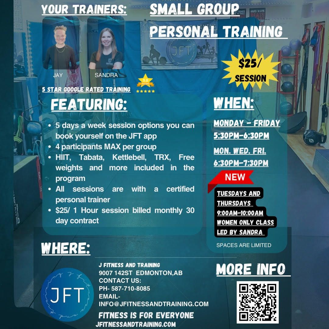 Women Only Small Group Personal Training at J Fitness and Training