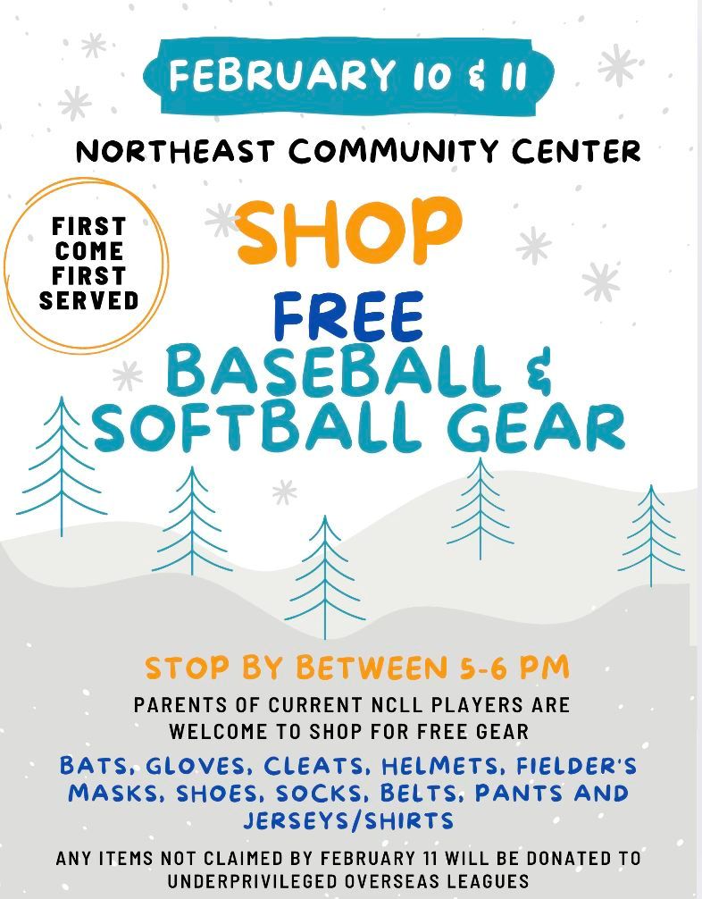 NCLL Families - Shop for Free Baseball & Softball Gear