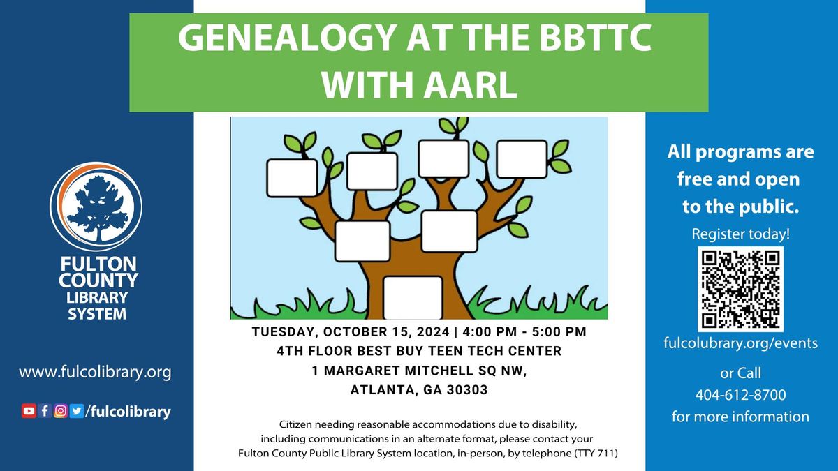 Genealogy at the BBTTC with AARL