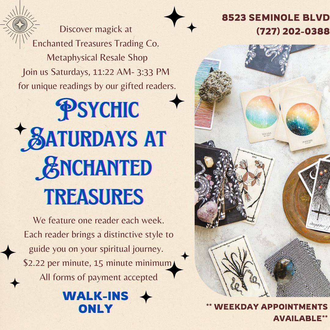 Psychic Saturdays at Enchanted Treasures, Metaphysical Resale Shop