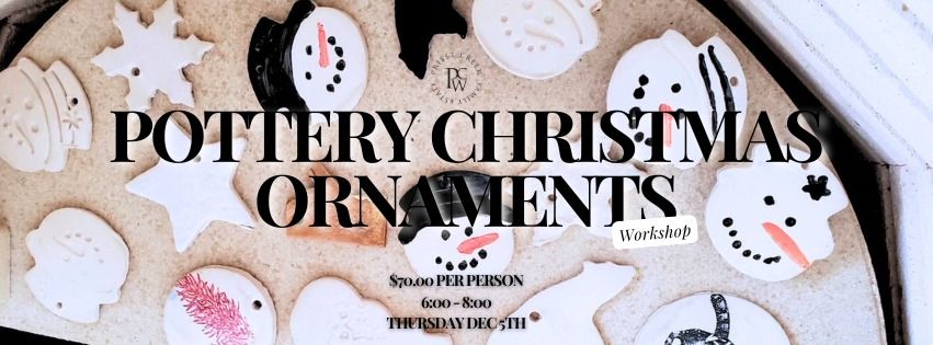 Pinot and Pottery Christmas Tree Ornament Workshop