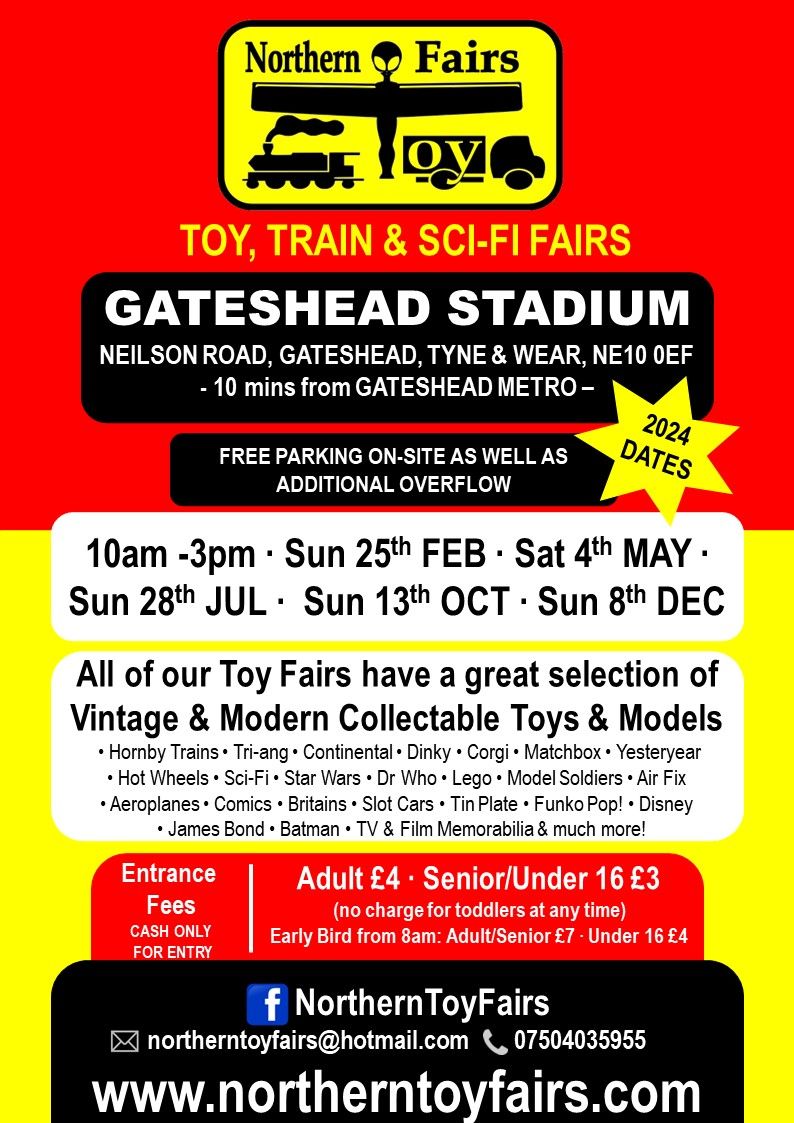 Gateshead Toy, Train & Sci-Fi Fair on Sun 13th Oct '24