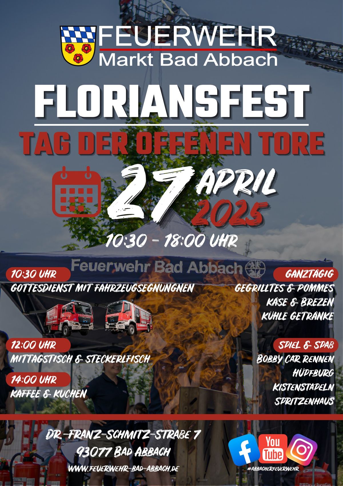 Floriansfest | Tag der offenen Tore mit Gottesdienst & Segnung neuer Einsatzfahrzeuge