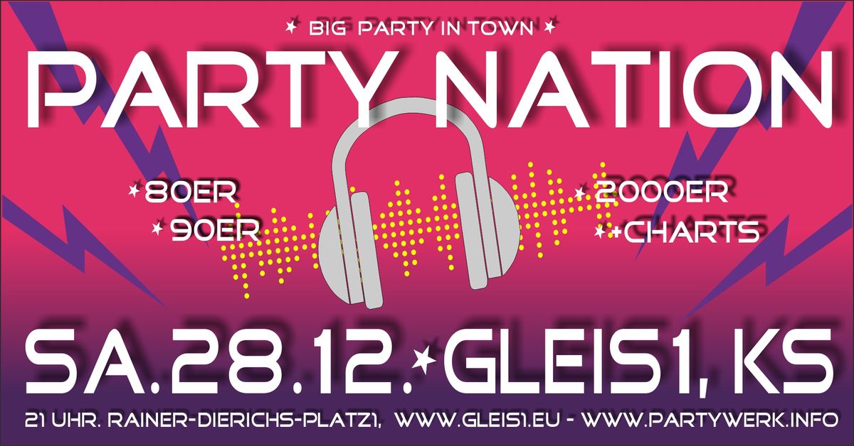 Party Nation Hits der 80er, 90er, 2000er und Charts!