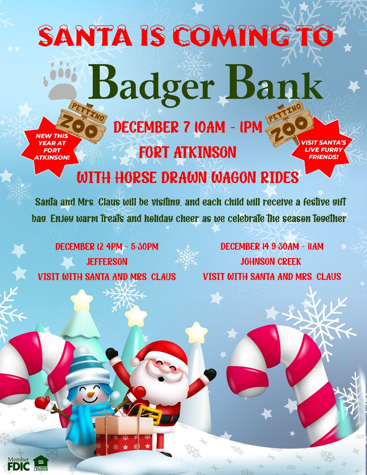 Santa is Coming to Badger Bank