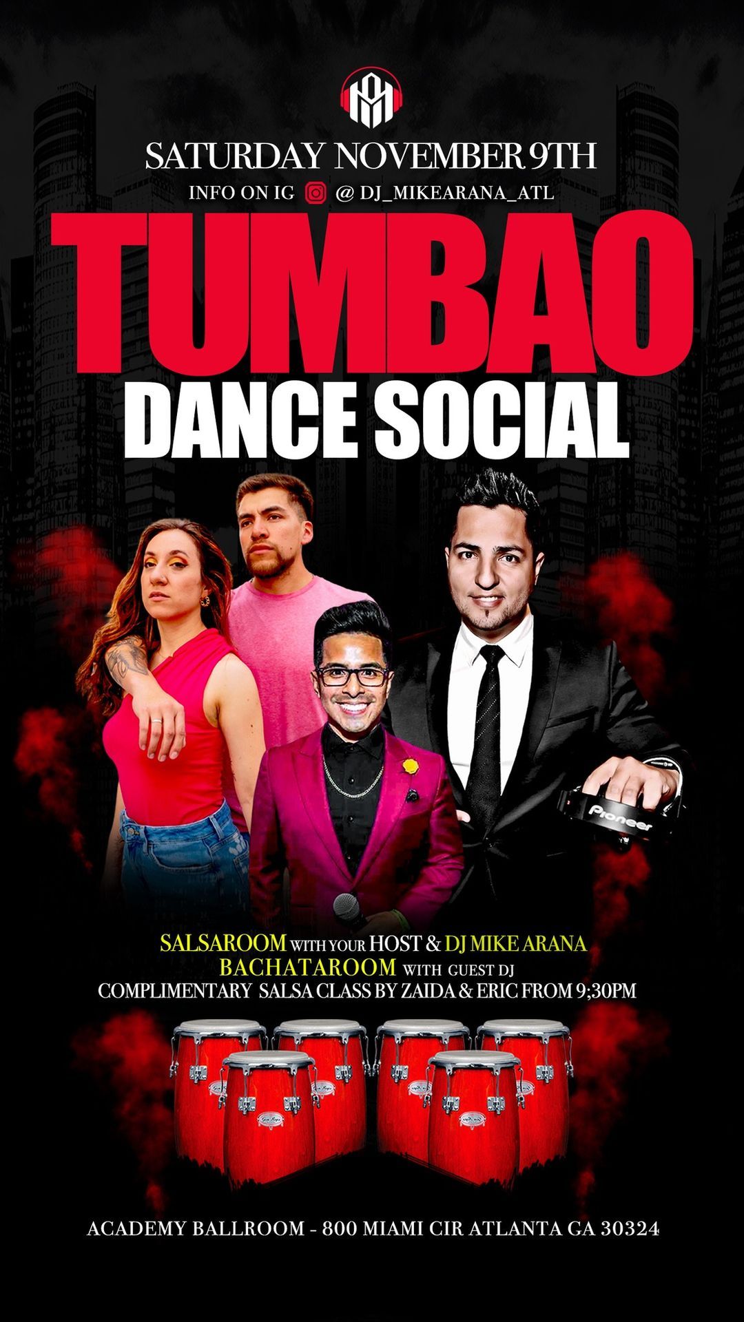 TUMBAO Social Ft. SALSA & BACHATA ROOMS 