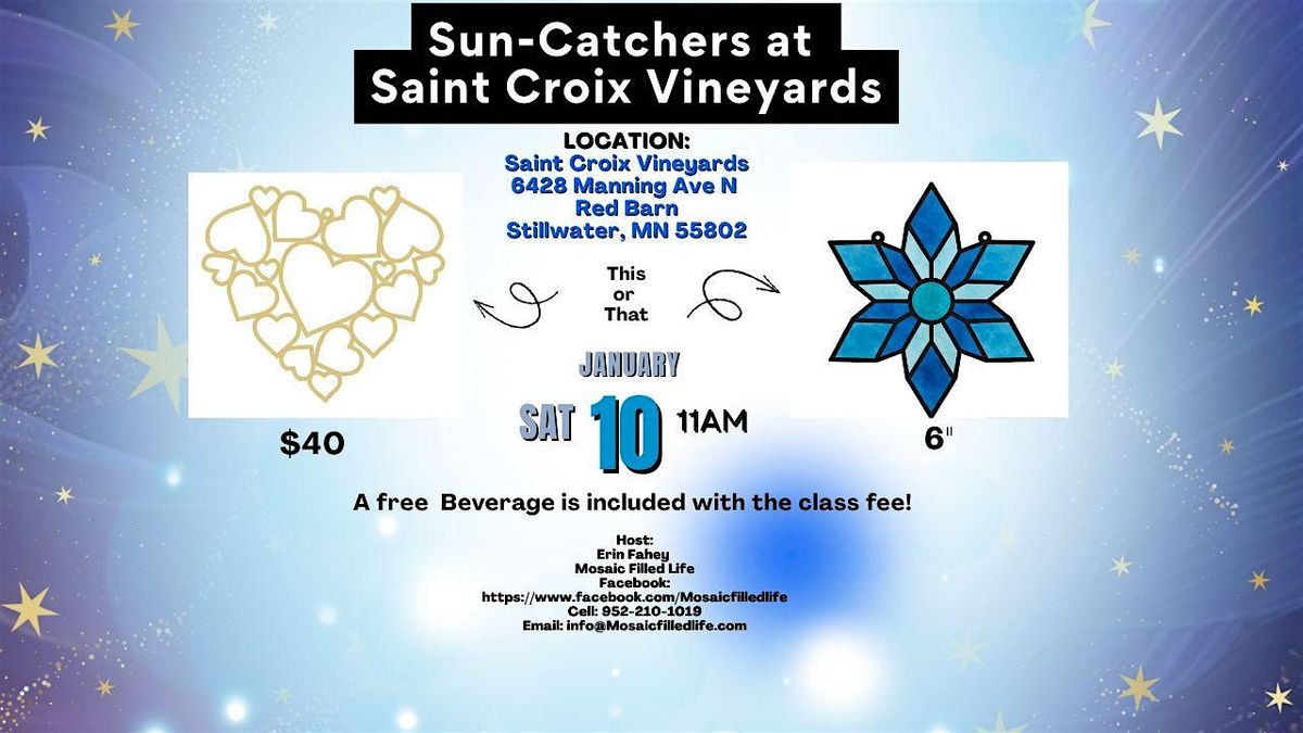 Saint Croix Vineyards Faux Stained Glass DIY Suncatchers