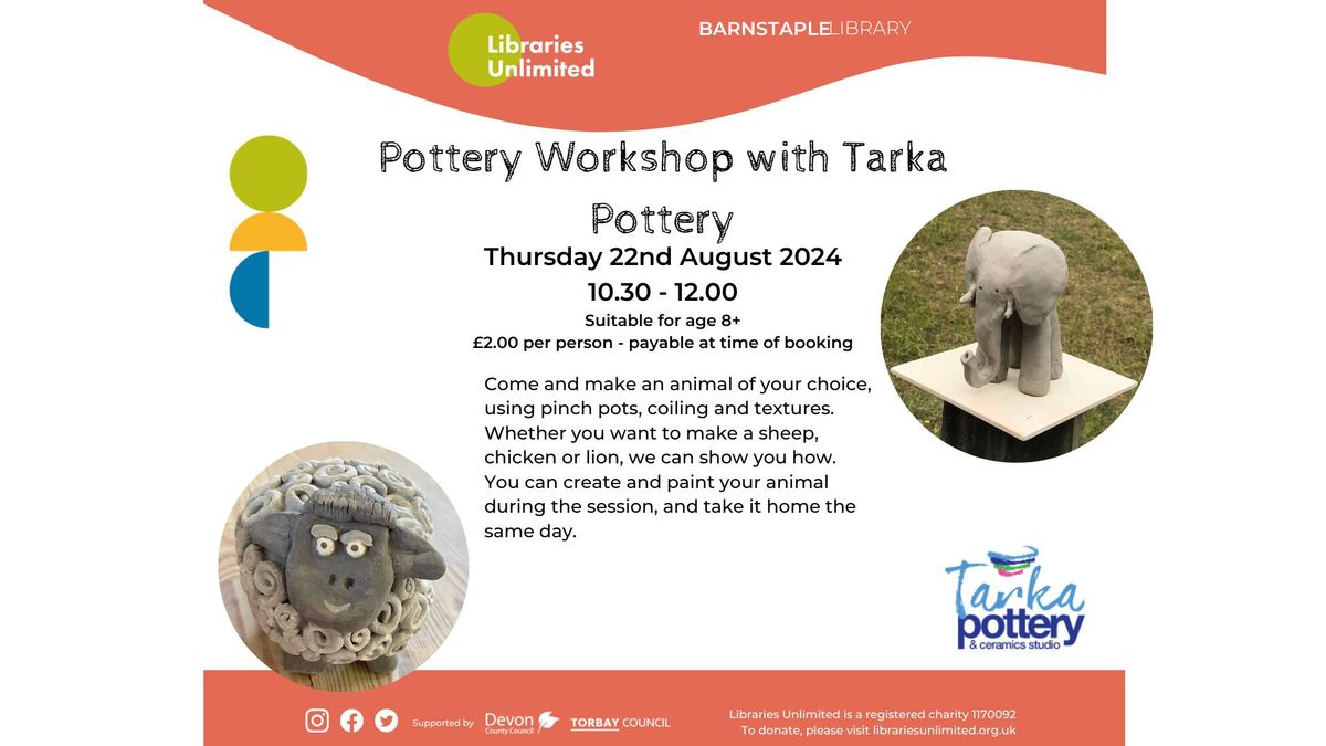 Pottery Workshop with Tarka Pottery