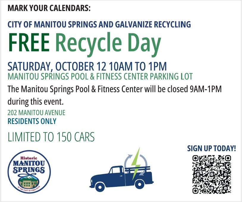 Galvanize Recycling Event in Partnership with the City of Manitou Springs