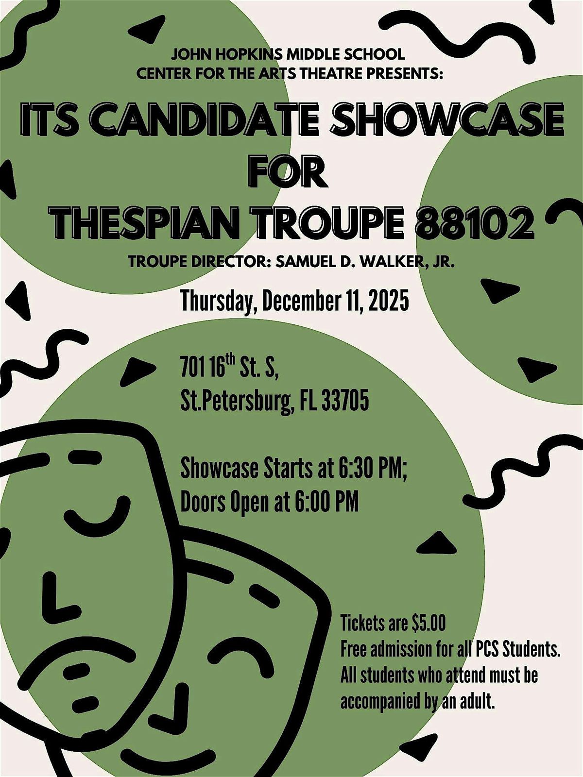 JHMS ITS 6th Grade Candidate Showcase for Thespian Troupe 88102