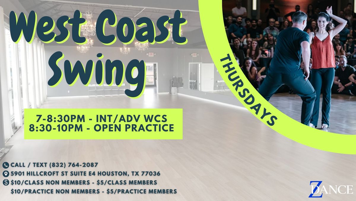 Intermediate\/Advanced West Coast Swing Group Class & Practice