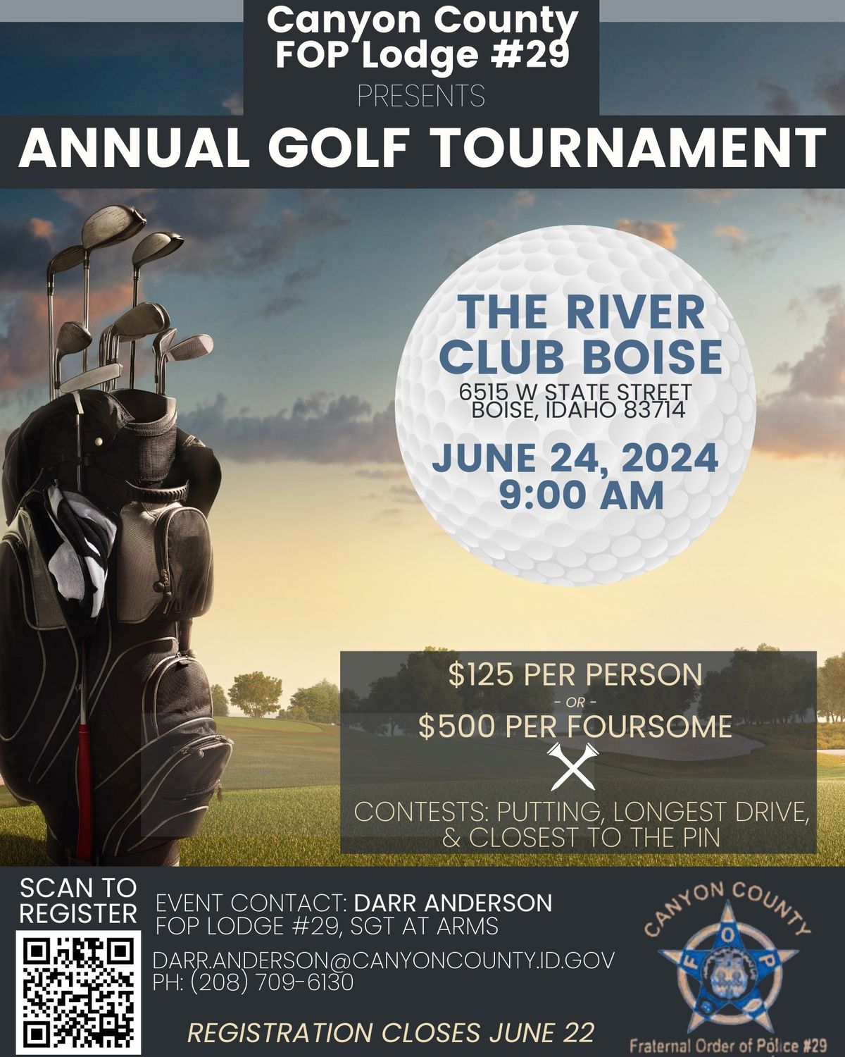 Canyon County Fraternal Order of Police is hosting its annual golf tournament on June 24