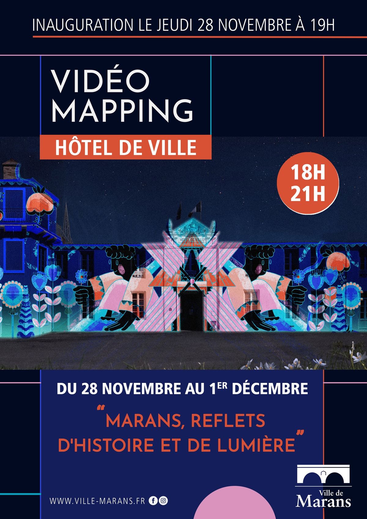 Illumination du sapin et inauguration vid\u00e9o-mapping