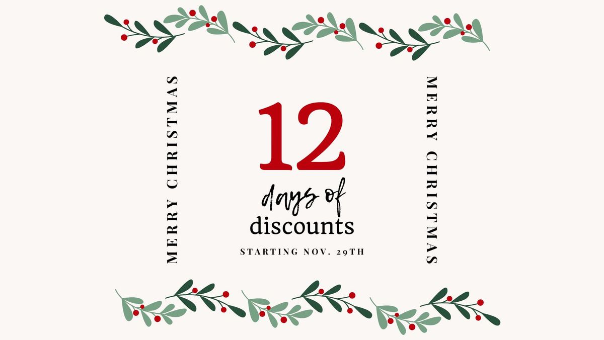 12 Days of Discounts