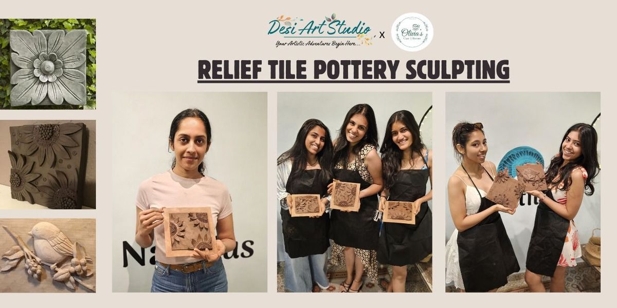 Relief Tile Pottery Workshop - Desi Art Studio