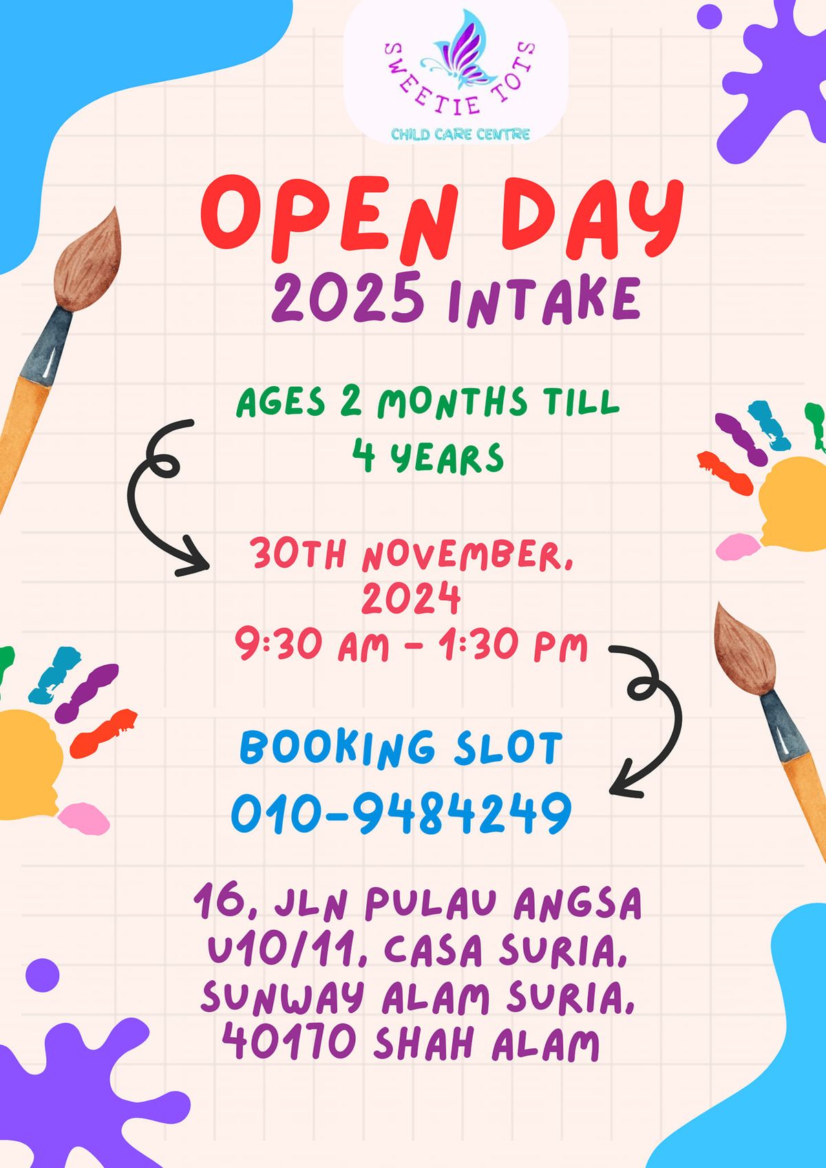 SWEETIE TOTS Open Day for Intake 2025