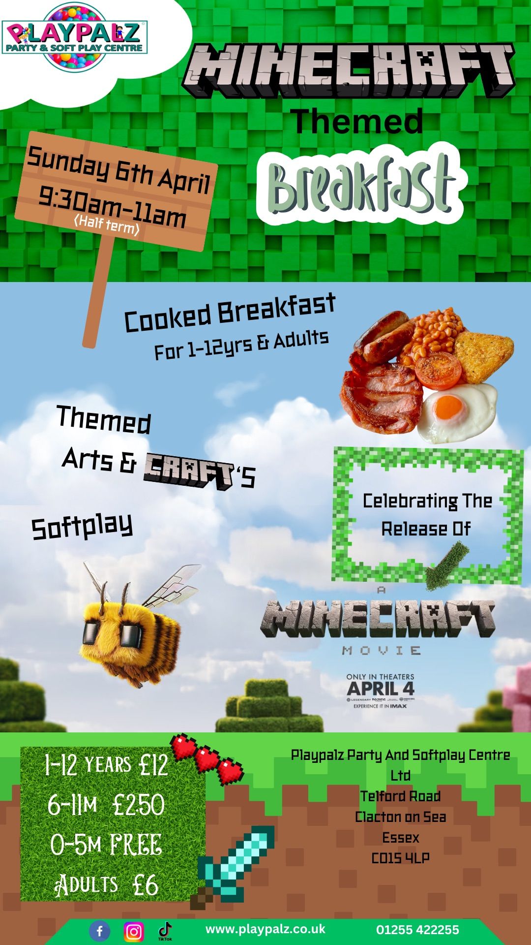 \ud83c\udf33 Minecraft Themed Softplay Breakfast \ud83c\udf73 