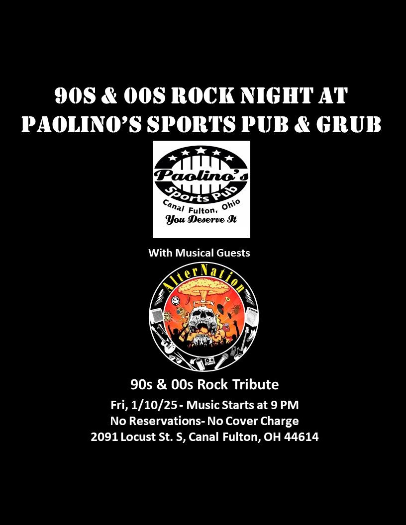 90s & 00s Rock Night at Paolino\u2019s Pub with AlterNation