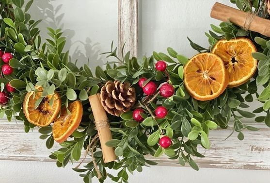 Boxwood and Dried Fruit Wreath Workshop