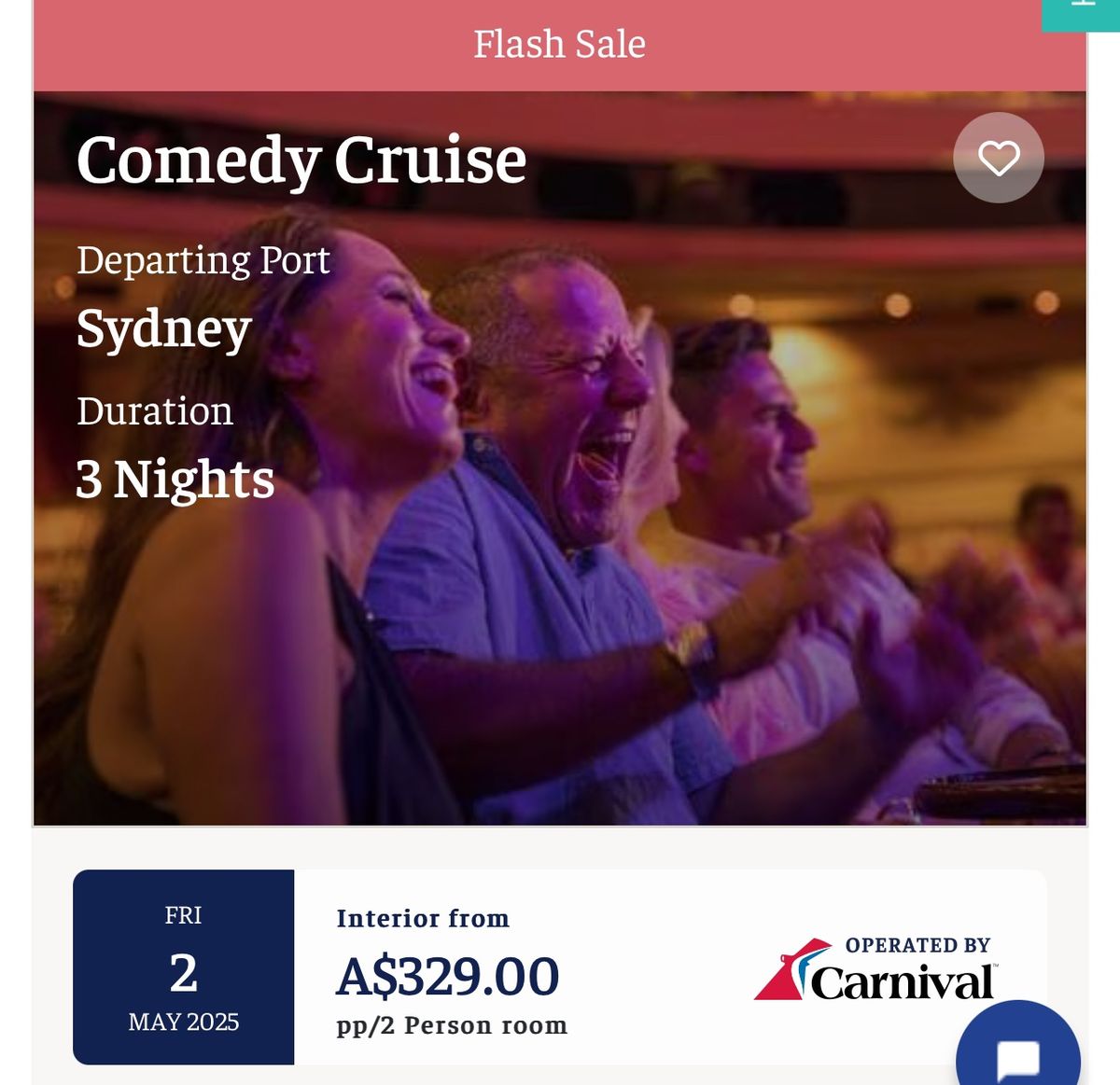 Cruising With Honey Group Cruise  - 2 May Carnival Adventure 