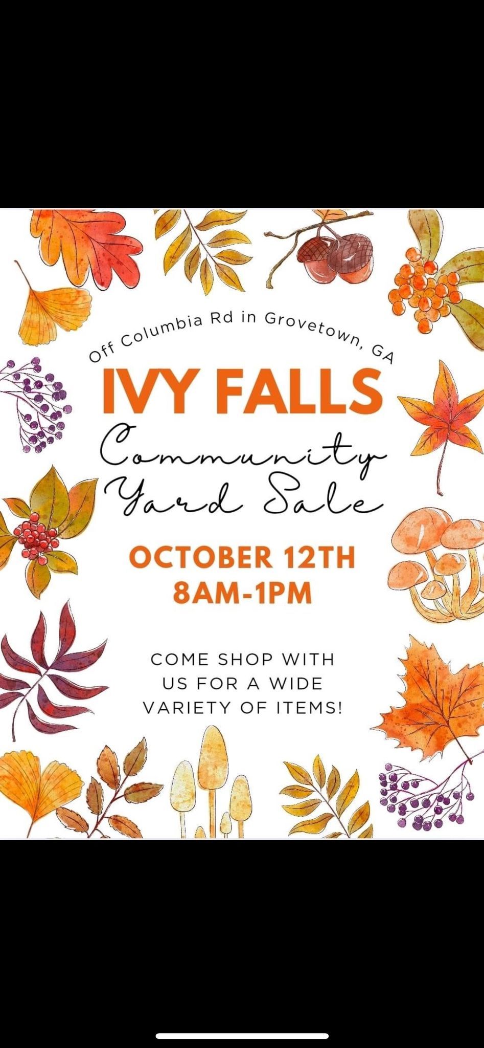 Ivy Falls Community Yard Sale! 