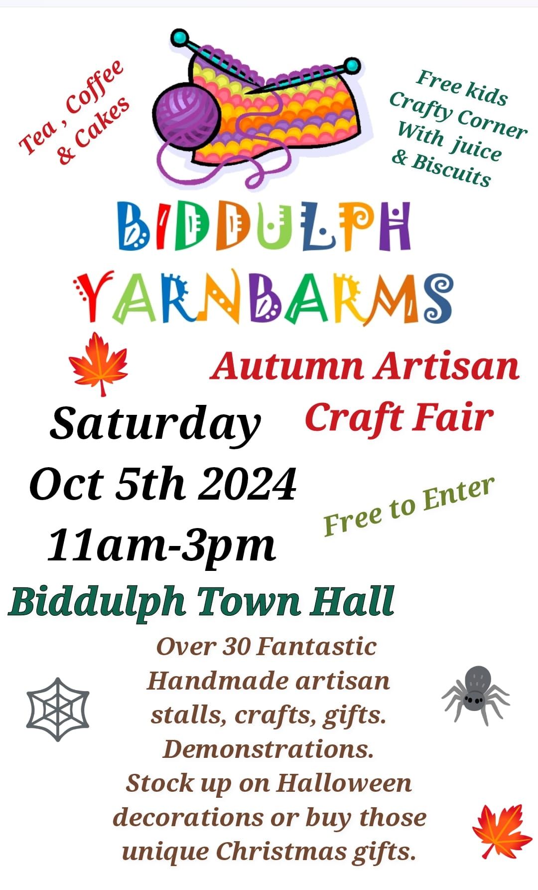 Biddulph Yarnbarms Autumn Artisan Craft Fair 