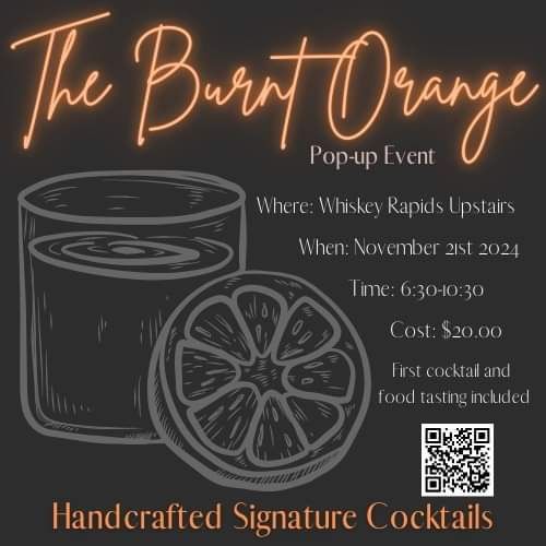 The Burnt Orange Pop Up Craft Cocktail Night