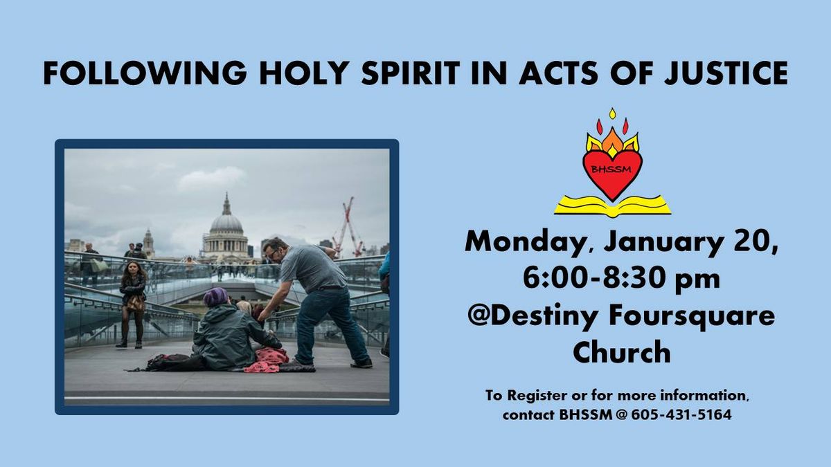 Following Holy Spirit in Acts of Justice